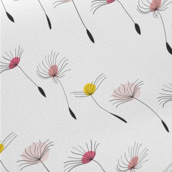 Dandelions Flying In The Air Midweight Cotton Poplin