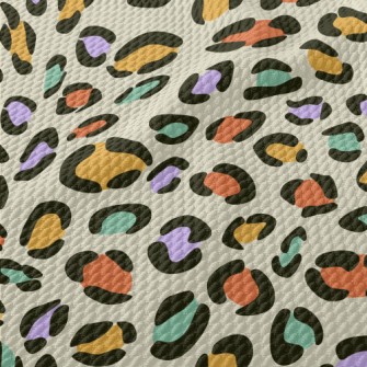 Colorful Leopard Print Birdseye Piqué