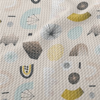 Line Stripes Geometric Color B Birdseye Piqué