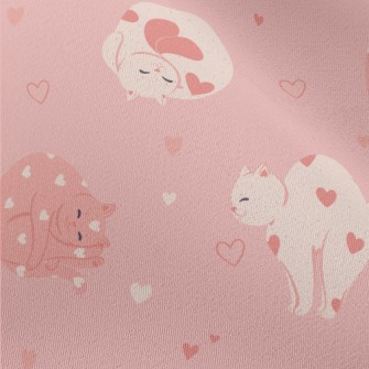 Pink Love Cat Chiffon