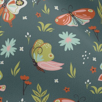 Brightly Colored Butterfly Chiffon