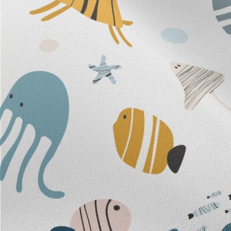 Simple Cute Marine Life Chiffon