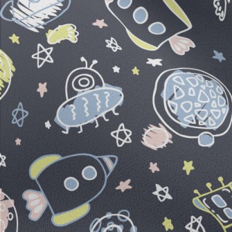 Hand Drawn Children Exploring  Chiffon