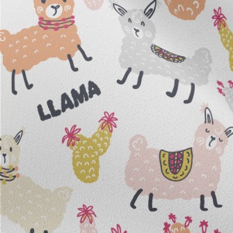 Doodle Cute Alpaca Chiffon