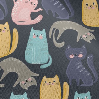 Colorful Playful Cat Chiffon