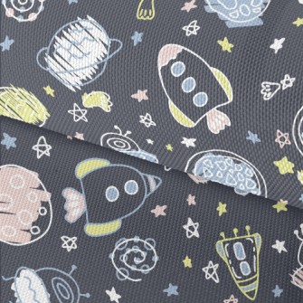 Hand Drawn Children Exploring  Waterproof Oxford