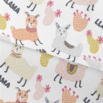 Doodle Cute Alpaca Waterproof Oxford