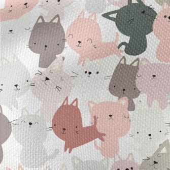 Colorful Cute Cat Waterproof Canvas