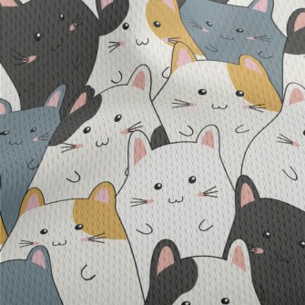 Children&#39;s Cute Cat Athletic Mesh Flat Back