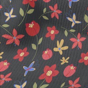 Bright Red Flowers Terry