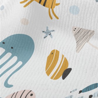 Simple Cute Marine Life Terry