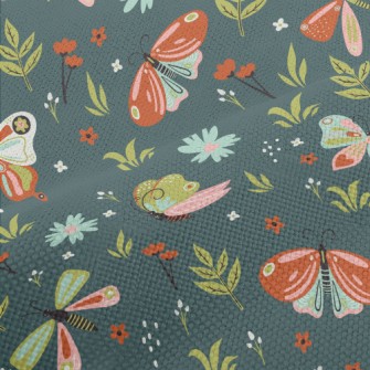 Brightly Colored Butterfly Performance Linen