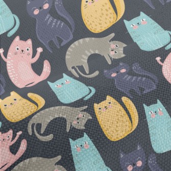 Colorful Playful Cat Performance Linen