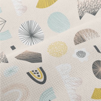 Line Stripes Geometric Color B Performance Linen