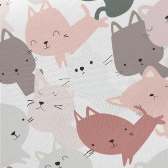 Colorful Cute Cat Twill
