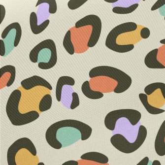 Colorful Leopard Print Twill