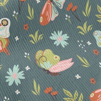 Brightly Colored Butterfly Standard Corduroy