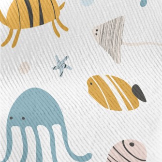 Simple Cute Marine Life Standard Corduroy
