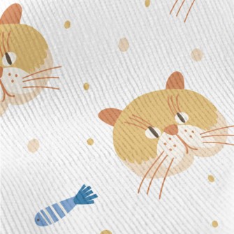 Cute Cat And Fish Standard Corduroy