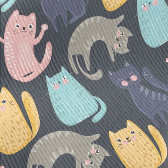 Colorful Playful Cat Standard Corduroy