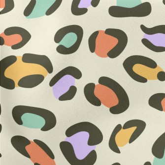 Colorful Leopard Print Stretch Ponte