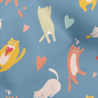 Cat Chasing Love Micro Fleece