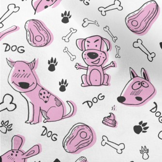 Doodle Pink Puppy Micro Fleece