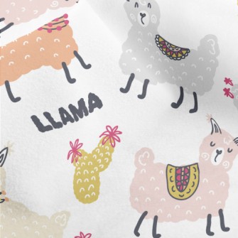 Doodle Cute Alpaca Micro Fleece