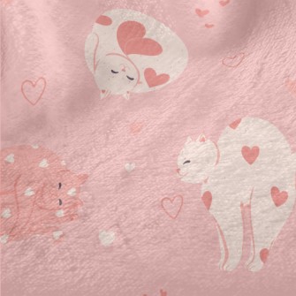 Pink Love Cat Minky