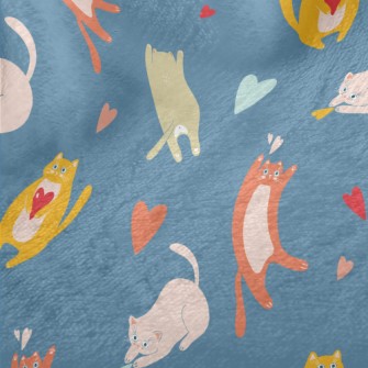 Cat Chasing Love Minky