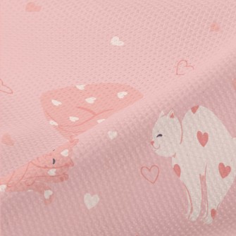 Pink Love Cat Piqué