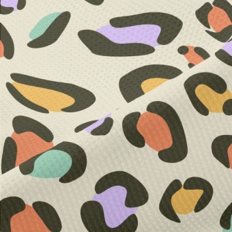 Colorful Leopard Print Piqué