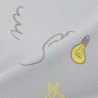 Coffee Cup Light Bulb Stars Piqué