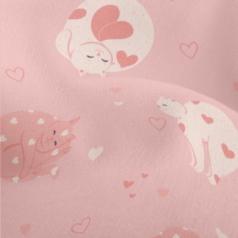 Pink Love Cat Lightweight Performance Linen