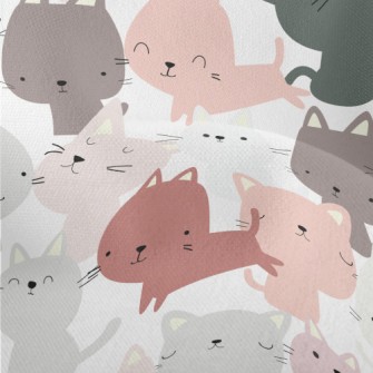 Colorful Cute Cat Lightweight Performance Linen