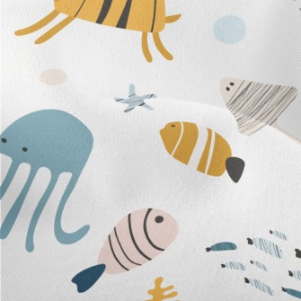 Simple Cute Marine Life Lightweight Performance Linen