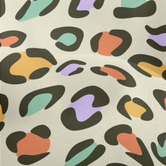 Colorful Leopard Print Lightweight Performance Linen