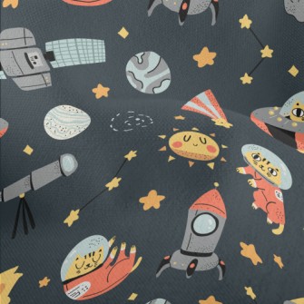Space Cats In The Universe Lightweight Performance Linen