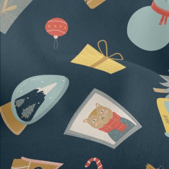 Cats Christmas Lightweight Performance Linen