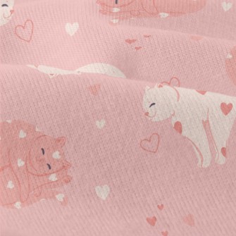 Pink Love Cat Modern Jersey