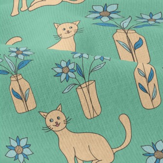 Doodle Monochrome Cat Modern Jersey