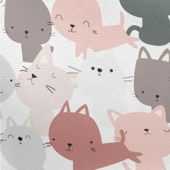 Colorful Cute Cat Pongee