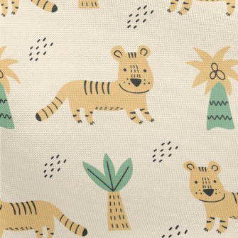 Cute Tiger Drawing By Children Pongee