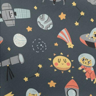 Space Cats In The Universe Pongee