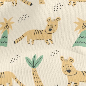 Cute Tiger Drawing By Children Stretch Jersey