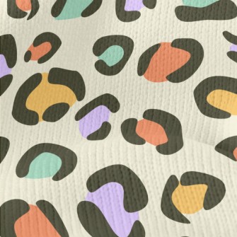 Colorful Leopard Print Stretch Jersey