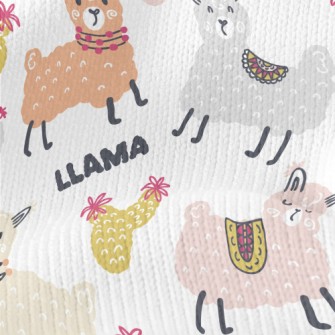 Doodle Cute Alpaca Stretch Jersey