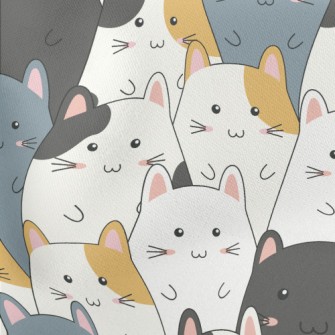 Children&#39;s Cute Cat Lightweight Cotton Poplin