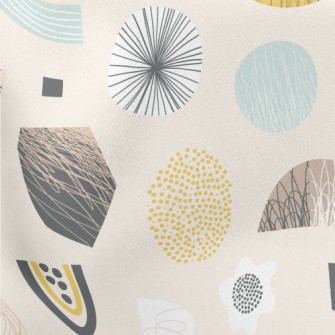 Line Stripes Geometric Color B Lightweight Cotton Poplin