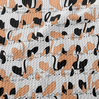 Black And Orange Country Cat Birdseye Piqué